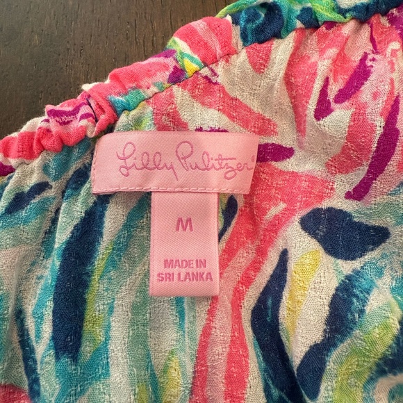 Lilly Pulitzer Flamingo One-Shoulder Romper Size Medium - Picture 3 of 5